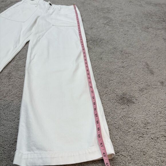 NWT J. Crew Point Sur Wide Leg Carpenter Jean White Size 26 - Picture 7 of 12